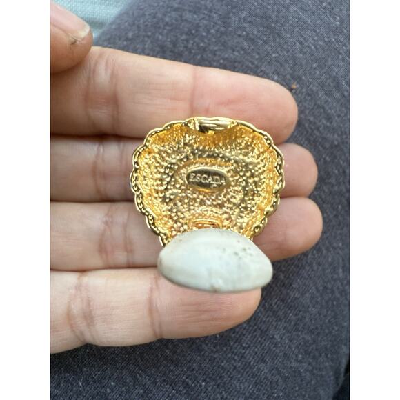 VTG Lot 79 SINGLE Clip-On Gold Tone Earrings Signed Escada Les Bernard Avon - Picture 2 of 16